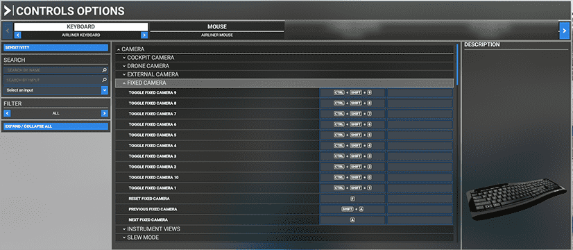 Keyboard Shortcuts for Fixed Camera Views Keyboard Shortcuts for Fixed Camera Views